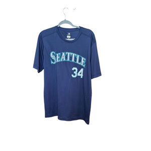 MLB Seattle Mariners Hernandez #34 Blue T-Shirt Size L